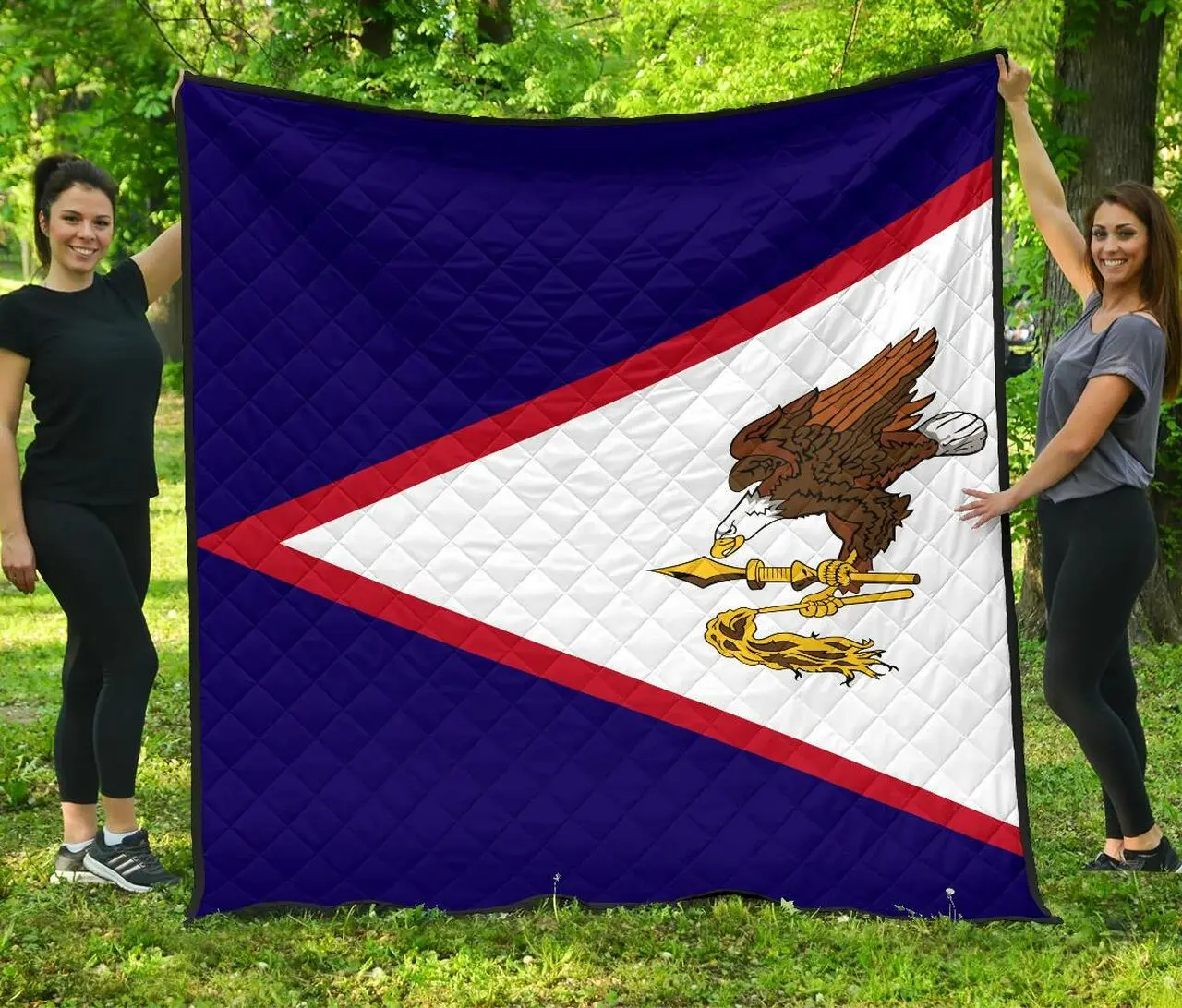 American Samoa Flag Premium Quilt A6 Quilt and Home Decor