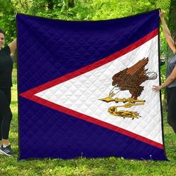 American Samoa Flag Premium Quilt A6  Quilt and Home Decor