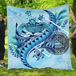 American Samoa Polynesian Turtle Under The Sea Quilt and Home Decor