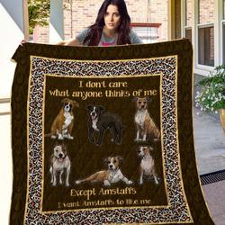 American Staffordshire Terrier 09 Ndq0428 Quilt  Quilt and Home Decor