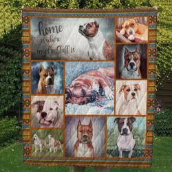 American Staffordshire Terrier 10 Tlq0012 Quilt  Quilt and Home Decor