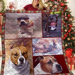 American Staffordshire Terrier Dog Jfj Quilt Bx and Home Decor