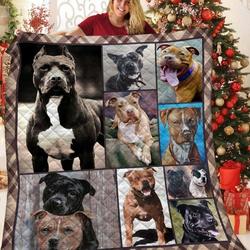 American Staffordshire Terrier Have That Boy U Quilt At and Home Decor