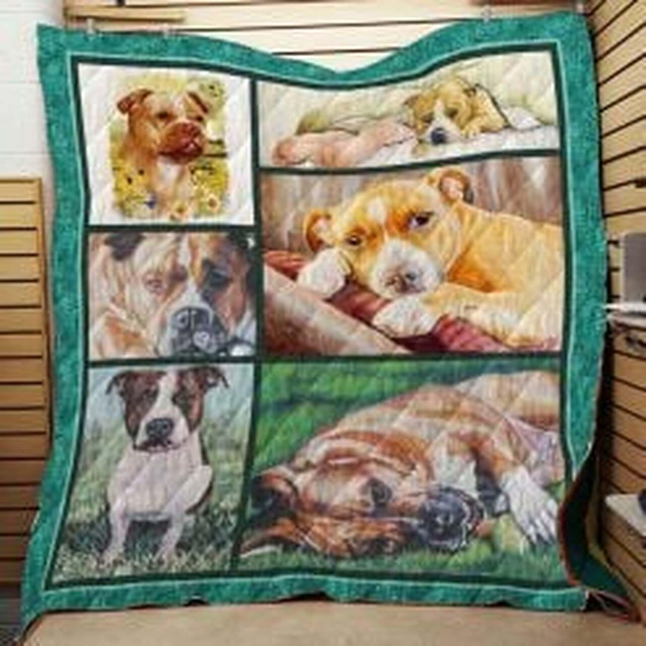American Staffordshire Terrier1 Quilt Blanket A8Xco Dhc0301544Dd and Home Decor