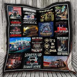 American Trucker Ah Quilt Derqkm and Home Decor
