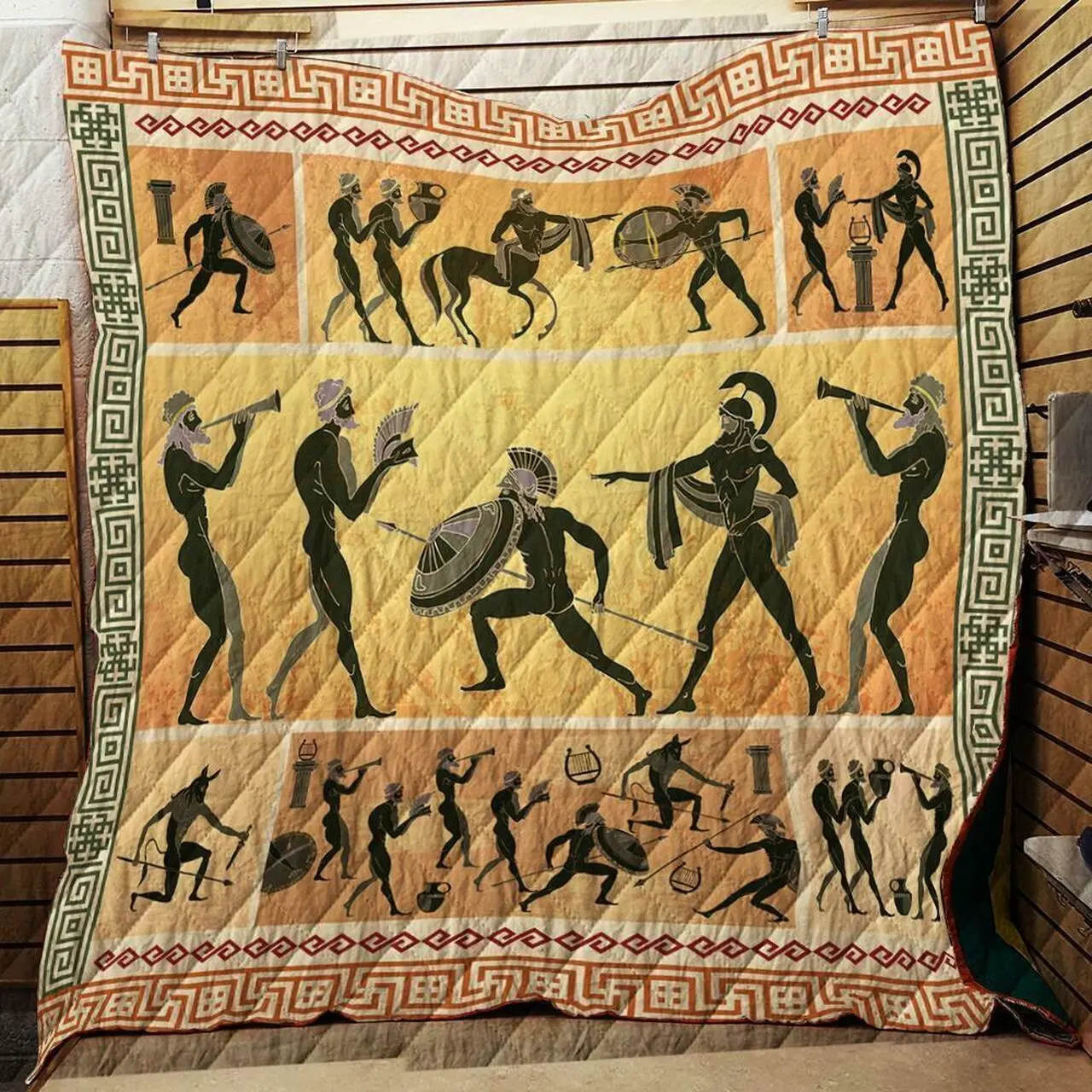 Ancient Greek 3 Quilt Design By Exrain and Home Decor