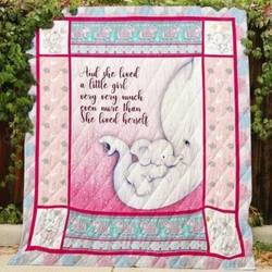 And She Loved A Little Girl Very Very Much Clh091003Q Quilt Blanket and Home Decor
