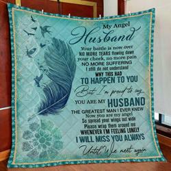 Angel Husband Quilt Blanket and Home Decor