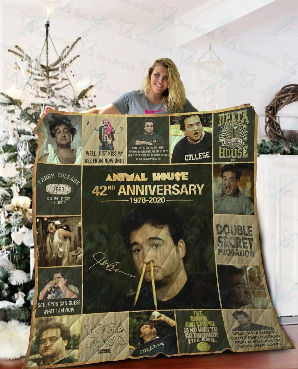 Animal House Quilt Blanket 02004 and Home Decor