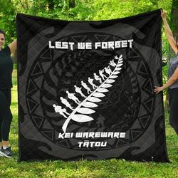 Anzac Tattoo New Zealand, Lest We Forget Jfj Quilt Ta and Home Decor