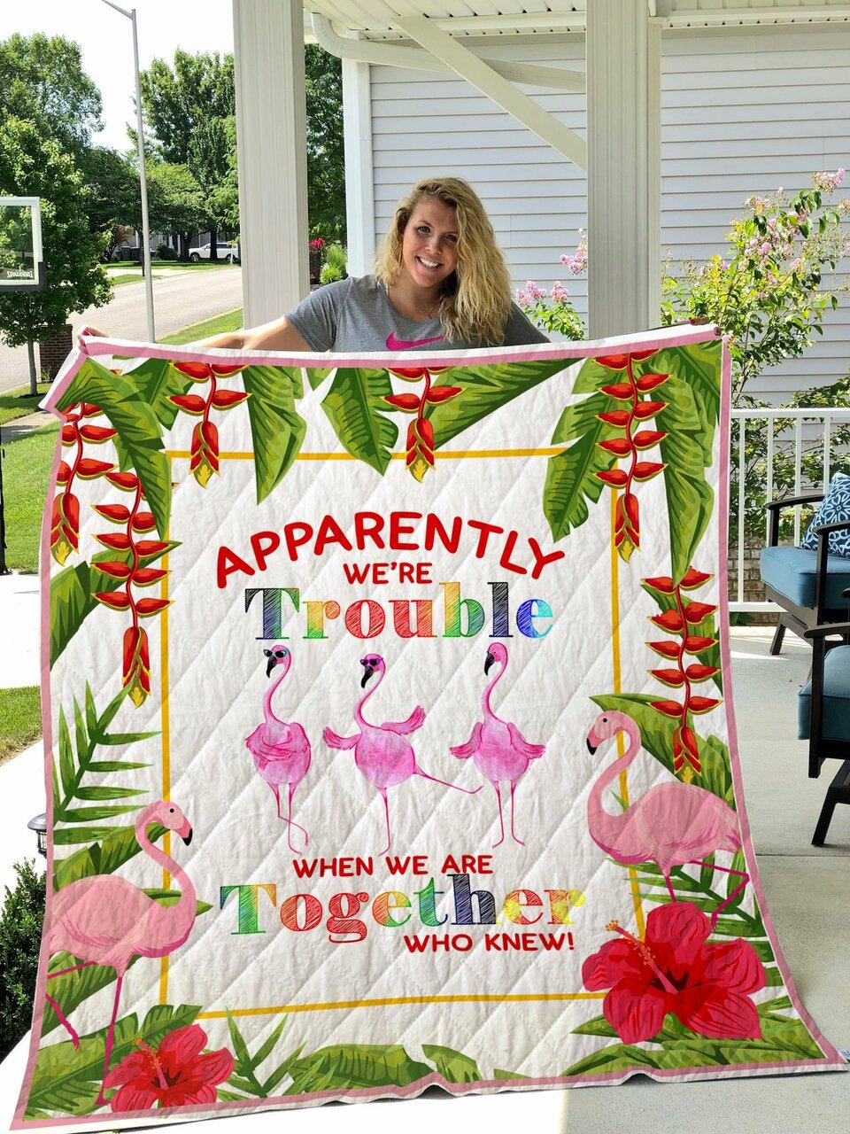 Apparently WeRe Trouble When We Are Together Who Knew Quilt Quilt and Home Decor