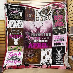 April Girls Hunting Queens Cl18100023Mdq Quilt Blanket and Home Decor