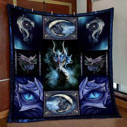 Aquatic Dragon Quilt Blanket Ynt9  Quilt and Home Decor
