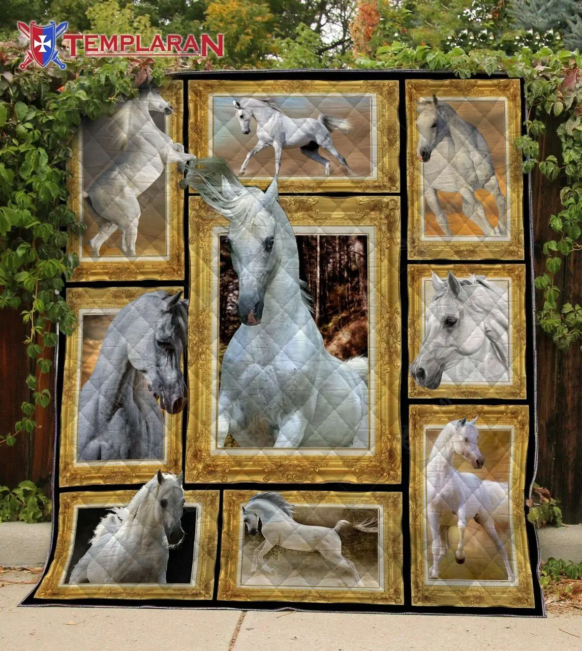 Arabian White Horse Jr Quilt Yi and Home Decor