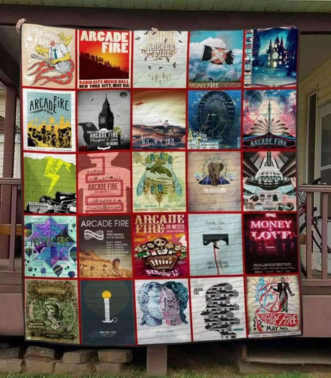 Arcade Fire Quilt Blanket Hvt030602 Quilt and Home Decor