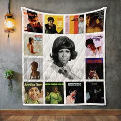 Aretha Franklin Album Covers Quilt Blanket and Home Decor