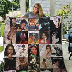 Aretha Franklin Quilt Blanket For Fans Ver 25 and Home Decor