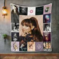 Ariana Grande Album Covers Quilt Blanket and Home Decor