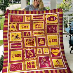 Arizona State Sun Devils Ver2 Quilt Blanket and Home Decor