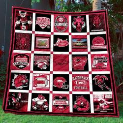Arkansas Razorbacks Alternate Quilt Blanket  Limited Quilt Blanket and Home Decor