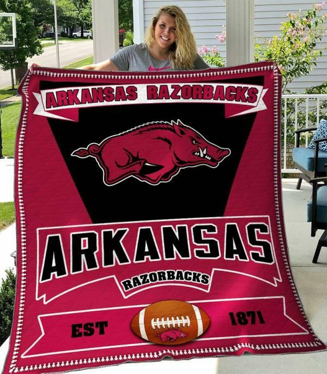 Arkansas Razorbacks Quilt Blanket B060605 Quilt and Home Decor