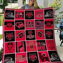 Arkansas State Red Wolves Quilt Blanket B070604  Quilt and Home Decor