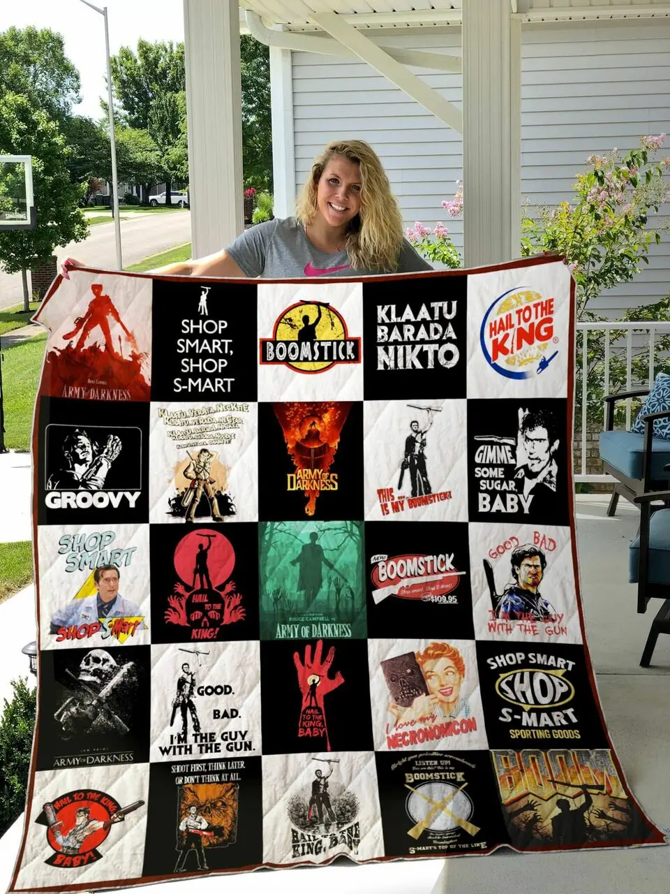 Army Of Darkness Quilt Blanket For Fans Ver25 and Home Decor