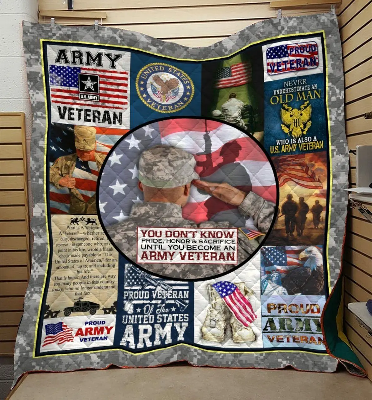 Army Veteran Limited Blanket 3D Full Printing Dql-Qhg0032 Quilt and Home Decor