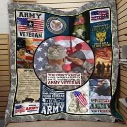 Army Veteran Limited Blanket 3D Full Printing Dql-Qhg0032  Quilt and Home Decor