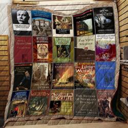 Arthur Conan Doyles Books Quilt Blanket and Home Decor