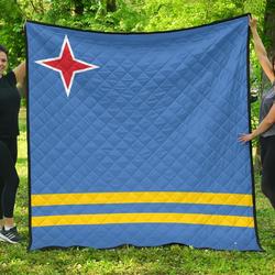 Aruba Flag Premium Quilt A6  Quilt and Home Decor