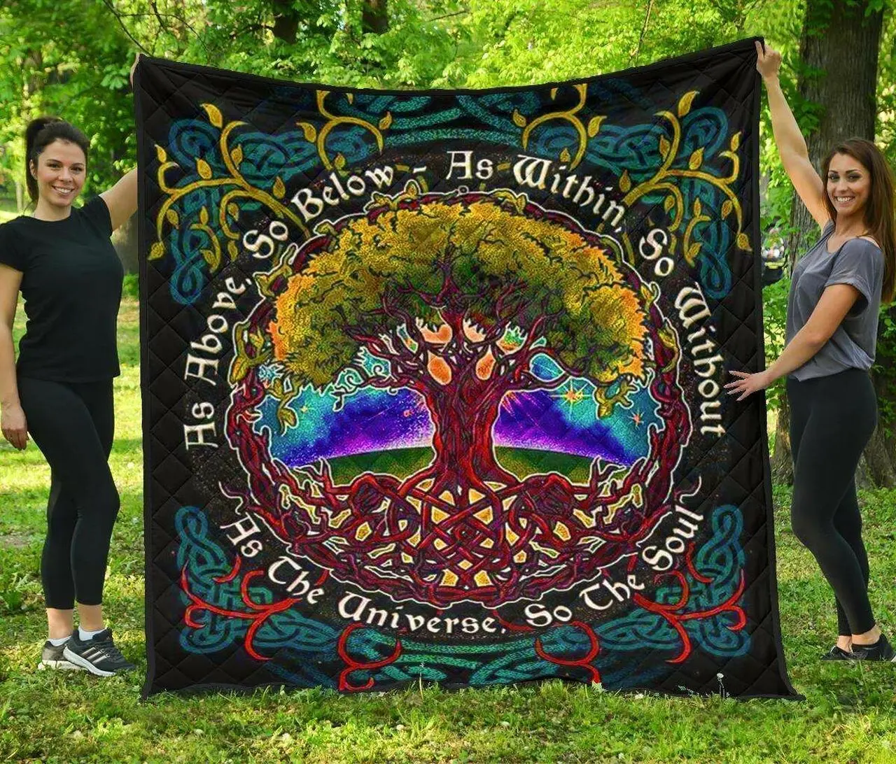 As Above So Below Tree Of Life Cla0810014Q Quilt Blanket and Home Decor