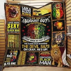 As An August Guy Lion Cl18100025Mdq Quilt Blanket and Home Decor