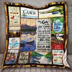 At The Lake We Do Lake Rules Ah Quilt Derqpp and Home Decor