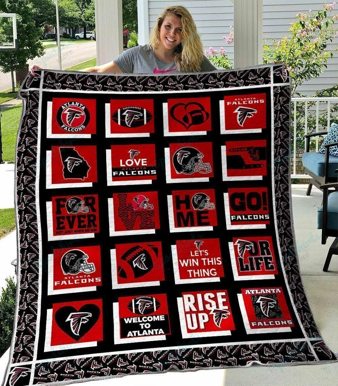 Atlanta Falcons Quilt Blanket Ver 02 and Home Decor