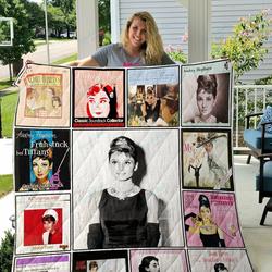 Audrey Hepburn Quilt Blanket and Home Decor