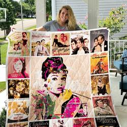 Audrey Hephurn Quilt Blanket 0840 and Home Decor
