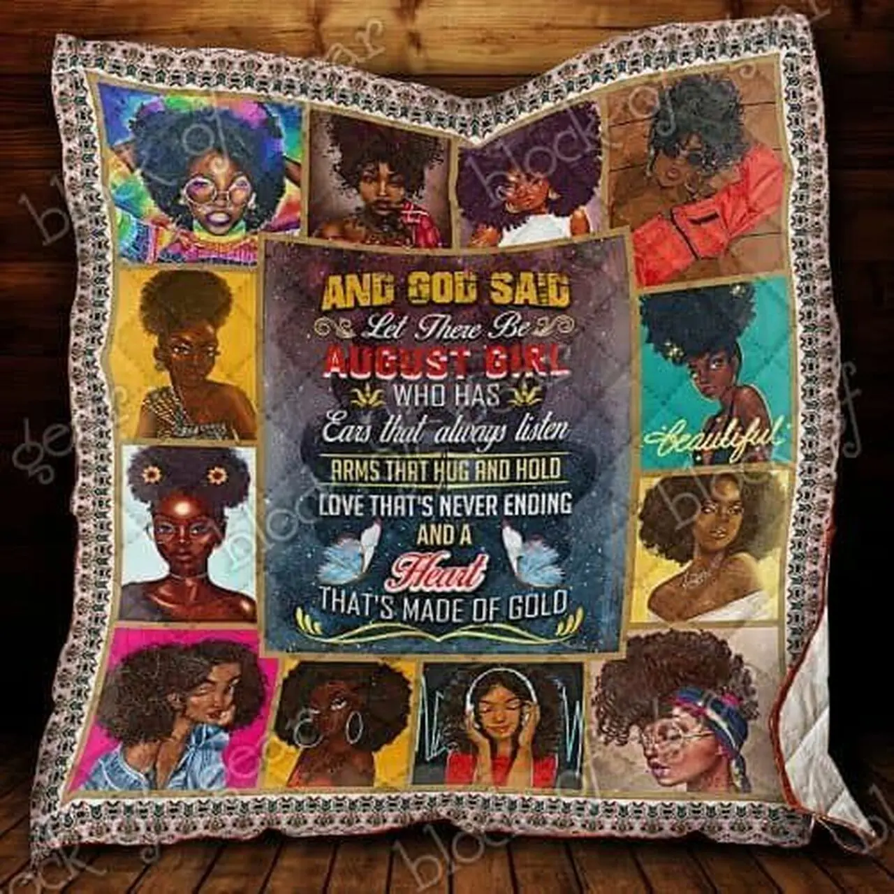 August Black Girl Cl19100032Mdq Quilt Blanket and Home Decor