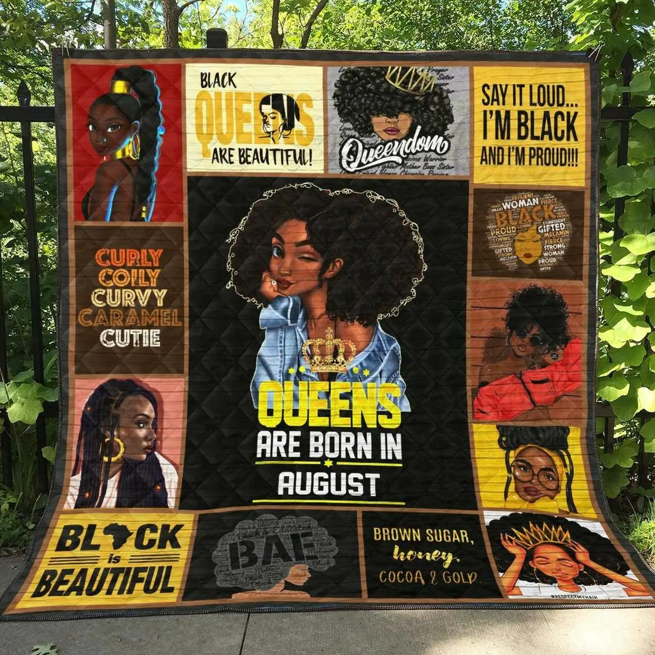 August Black Women Li120707A Quilt Blanket and Home Decor