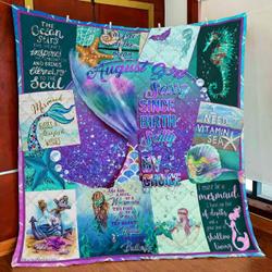 August Girl Salty By Choice Mermaid Quilt Blanket and Home Decor