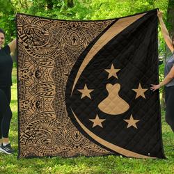 Austral Islands Flag Polynesian Premium Quilt  Circle Style  02 J2  Quilt and Home Decor