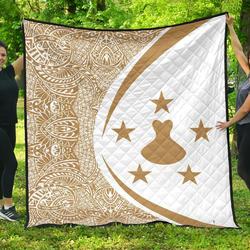 Austral Islands Flag Polynesian Premium Quilt  Circle Style  03 J2  Quilt and Home Decor
