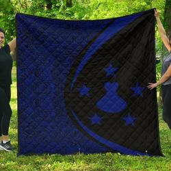 Austral Islands Flag Polynesian Premium Quilt  Circle Style  04 J2  Quilt and Home Decor