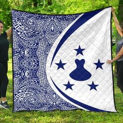 Austral Islands Flag Polynesian Premium Quilt  Circle Style  05 J2  Quilt and Home Decor