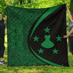 Austral Islands Flag Polynesian Premium Quilt  Circle Style  06 J2  Quilt and Home Decor