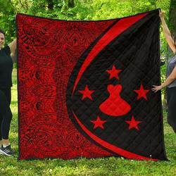 Austral Islands Flag Polynesian Premium Quilt  Circle Style  07 J2  Quilt and Home Decor