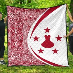 Austral Islands Flag Polynesian Premium Quilt  Circle Style  08 J2  Quilt and Home Decor