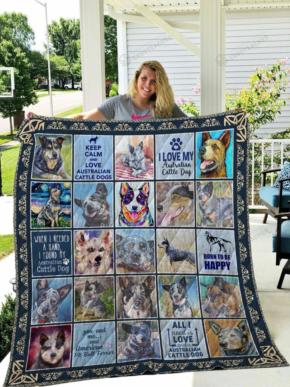 Australian Cattle Dog Quilt Blanket and Home Decor
