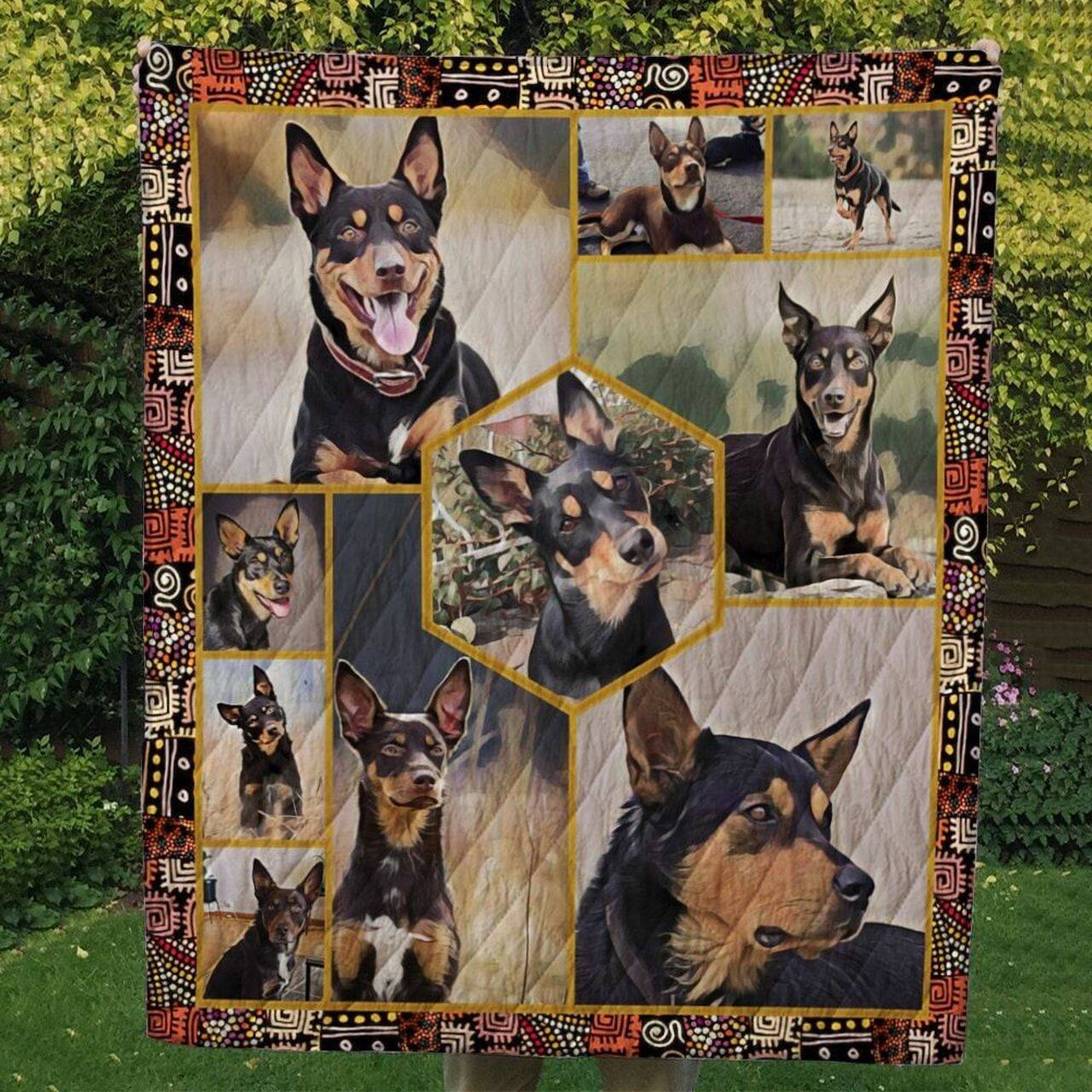 Australian Kelpie Cute Black Dog Quilt Blanket Dhc04011420Dd and Home Decor