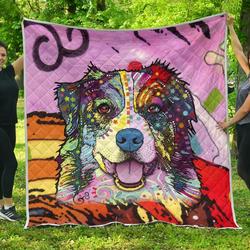 Australian Shepherd Premium Quilt - Dean Russo Art and Home Decor